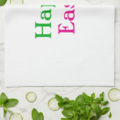 Linge De Cuisine Happy easter boho vert rose enfants ajouter nom ti (Plié)
