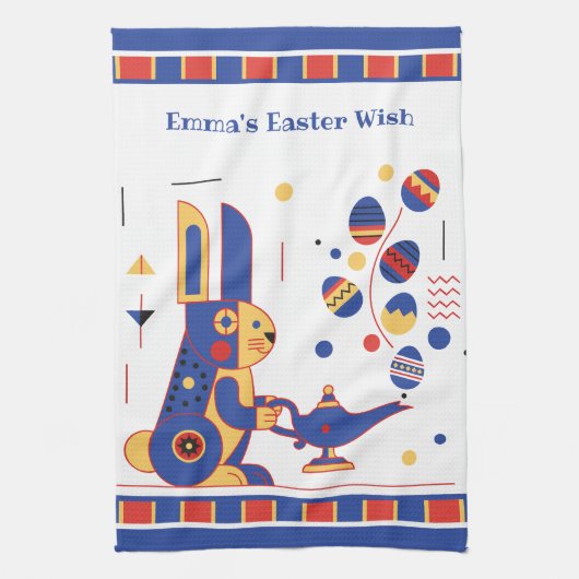 Linge De Cuisine Happy Easter Cute Personalized add your text (Vertical)