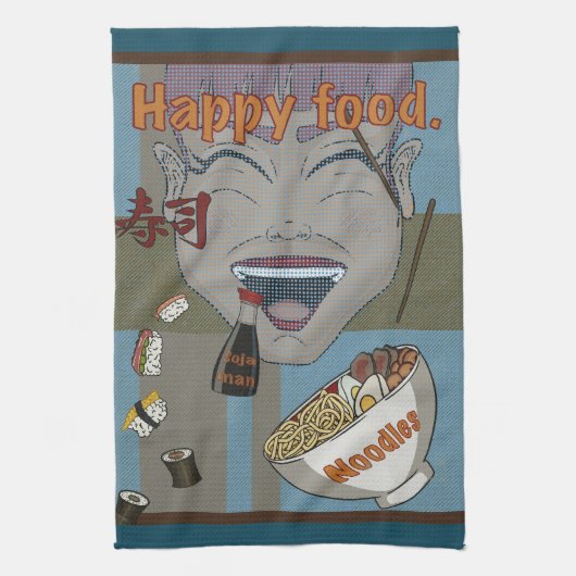 Linge De Cuisine Happy food (Vertical)