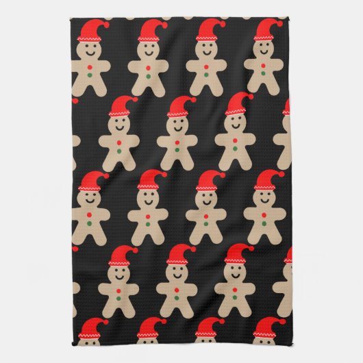 Linge De Cuisine Happy Gingerbread man Winter (Vertical)