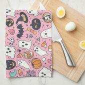 Linge De Cuisine Happy Halloween Éffrayant Cute & Festive Halloween (Quart Plié)