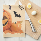 Linge De Cuisine Happy Halloween Jack-o'-lantern (Quart Plié)