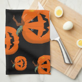 Linge De Cuisine Happy Halloween Jack-o'-lantern Illustration Art (Quart Plié)