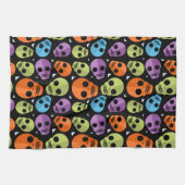 Linge De Cuisine Happy Halloween Motif crâne (Horizontal)