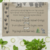 Linge De Cuisine Happy Howlidays Cartoon Dogs Holiday Citations (Plié)