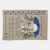 Linge De Cuisine Happy Howlidays Cartoon Dogs Holiday Citations (Horizontal)