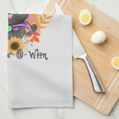 Linge De Cuisine Happy Meow-o-ween -Chat Sorcière Noire (Quart Plié)