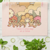 Linge De Cuisine Happy Mind Happy Life Hippy Vibes Super (Plié)