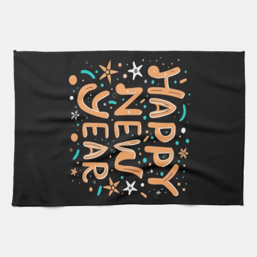 Linge De Cuisine Happy New Year (Horizontal)