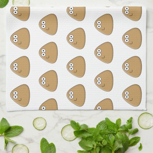 Linge De Cuisine Happy Pou - Kitchen Towel (Plié)
