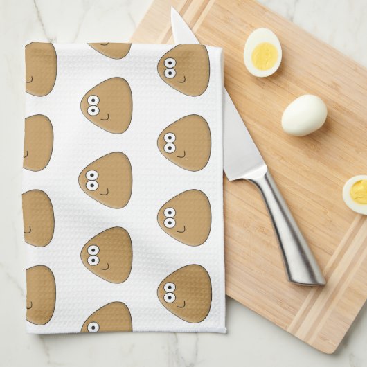 Linge De Cuisine Happy Pou - Kitchen Towel (Quart Plié)