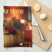 Linge De Cuisine Happy Thanksgiving Kitchen Hand Towel Bless Home (Quart Plié)