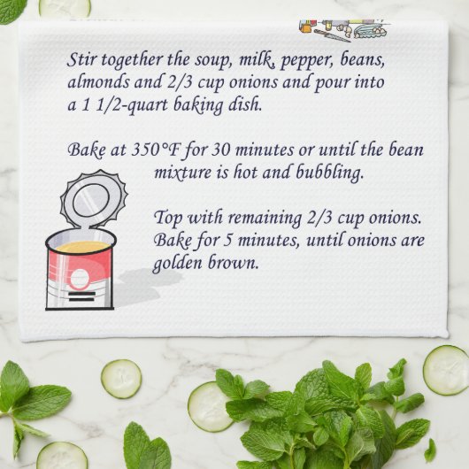 Linge De Cuisine Haricot vert classique Hotdish (Plié)