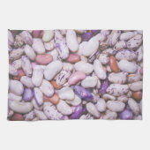 Linge De Cuisine Haricots cool blancs et violets brillants (Horizontal)