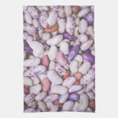 Linge De Cuisine Haricots cool blancs et violets brillants (Vertical)