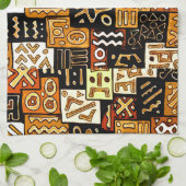 Linge De Cuisine Harmonie tribale : Motif géométrique africain (Plié)
