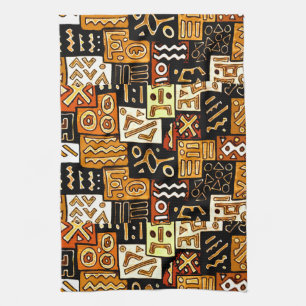 Linge De Cuisine Harmonie tribale : Motif géométrique africain