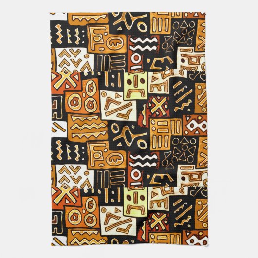 Linge De Cuisine Harmonie tribale : Motif géométrique africain (Vertical)