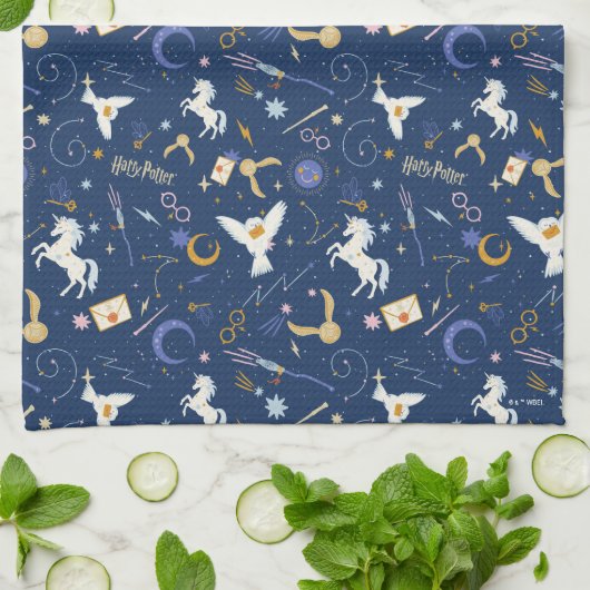 Linge De Cuisine HARRY POTTER™ Motif Iconique du Solstice d'Été (Plié)