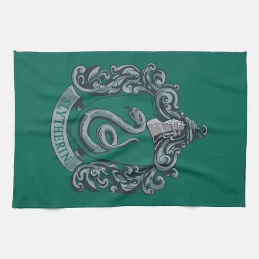 Linge De Cuisine Harry Potter | Slytherin Crest Green (Horizontal)