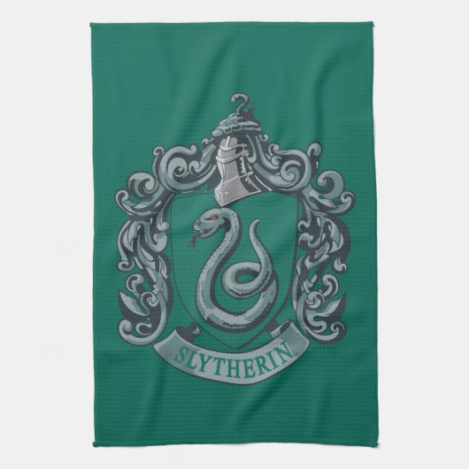 Linge De Cuisine Harry Potter | Slytherin Crest Green (Vertical)