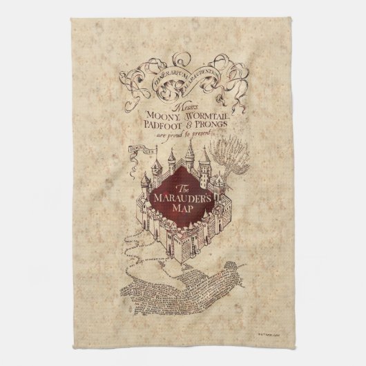 Linge De Cuisine Harry Potter Spell | Carte de Marauder (Vertical)