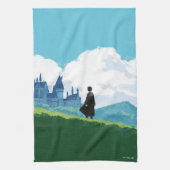 Linge De Cuisine HARRY POTTER™ Surplombant le château HOGWARTS™ (Vertical)