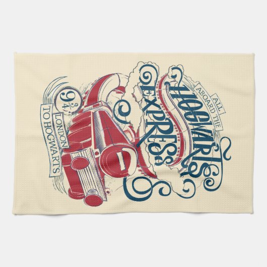 Linge De Cuisine Harry Potter | Typographie Express Hogwarts (Horizontal)