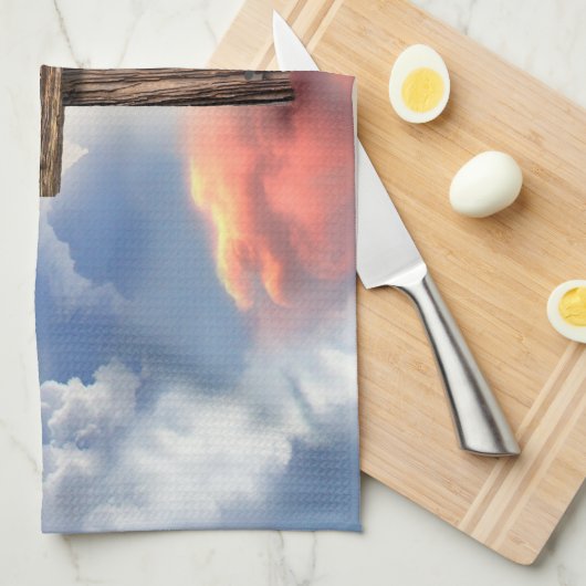 Linge De Cuisine Has Risen Rugged Cross With Clouds (Quart Plié)