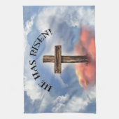 Linge De Cuisine Has Risen Rugged Cross With Clouds (Vertical)