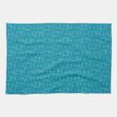 Linge De Cuisine Hash Marqué Turquoise Mod Retro Mid Century Plat (Horizontal)