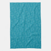 Linge De Cuisine Hash Marqué Turquoise Mod Retro Mid Century Plat (Vertical)