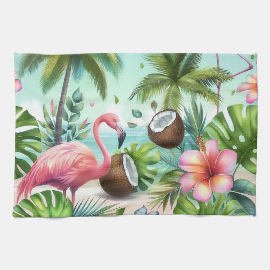 Linge De Cuisine Havre aux Flamants (Horizontal)