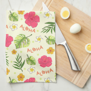 Linge De Cuisine Hawaïen Floral Hibiscus Tropical