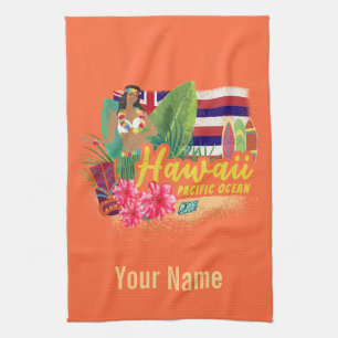 Linge De Cuisine Hawaii Hula Dancer Retro Pacific Souvenir Vintage