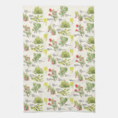 Linge De Cuisine Hawai'i Island Volcano Native Plants Kitchen Towel (Vertical)