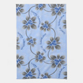 Linge De Cuisine Hawaiian Holly Hanoukka Blue Floral (Vertical)