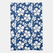 LINGE DE CUISINE HAWAIIAN HULA (HIBISCUS) NAVY (Vertical)