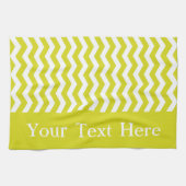 Linge De Cuisine Hawaiian Pineapple Wave Chevron personnalisable (Horizontal)