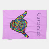 Linge De Cuisine Hawaiian Shaka Psychedelic Thunder_Cove (Horizontal)