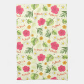 Linge De Cuisine Hawaiian Tropical Floral Aloha fête d'anniversaire (Vertical)