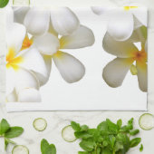 Linge De Cuisine Hawaiian white plumeria flower (Plié)