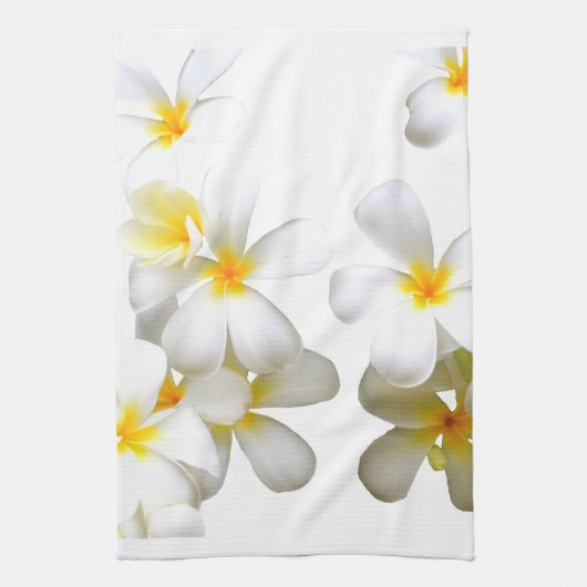 Linge De Cuisine Hawaiian white plumeria flower (Vertical)