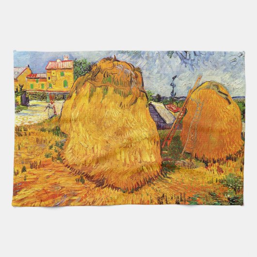 Linge De Cuisine Haystacks en Provence par Vincent van Gogh (Horizontal)