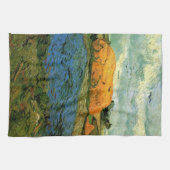 Linge De Cuisine Haystacks Under a Rainy Sky par Vincent van Gogh (Horizontal)