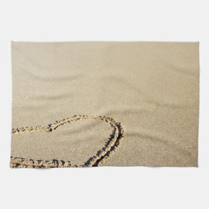 Linge De Cuisine Heart Hearts Beach Sand Tropical Paradise Destiny