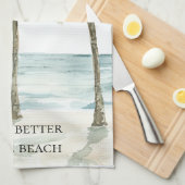 Linge De Cuisine Heart Ocean Beach (Quart Plié)