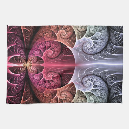 Linge De Cuisine Heartbeat, Abstrait surreal Imaginaire Fractal Art (Horizontal)