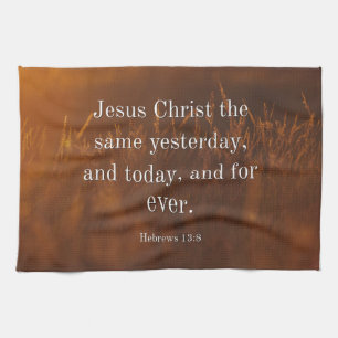 Linge De Cuisine Hébreux 13:8 KJV Verset Biblique Jésus-Christ le M