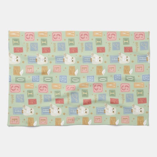 Linge De Cuisine Hedwig Post Letter Block Pattern (Horizontal)